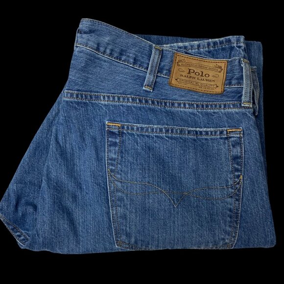 Polo Ralph Lauren Varick Slim Straight Jeans Men’s 38x34 Blue Denim Classic - Picture 11 of 11